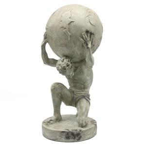 Atlas Lifting Earth Statue for Home Decor