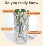 Bohemian Sparkle Glass Flower Vase 9.5 Inch