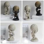 Atlas Lifting Earth Statue for Home Decor
