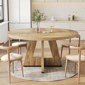 LITTLE TREE Round Dining Table for 4-6 People