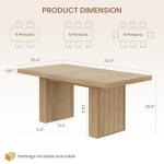 70.8" Modern Dining Table with Storage and Fluted Legs