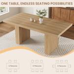 70.8" Modern Dining Table with Storage and Fluted Legs