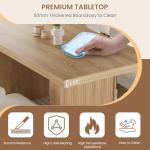 70.8" Modern Dining Table with Storage and Fluted Legs