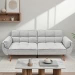 Modern Convertible Futon Sofa Bed with Pillows