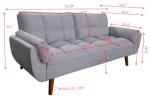 Modern Convertible Futon Sofa Bed with Pillows