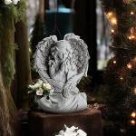 Hand-Painted Praying Angel Figurine for Decor