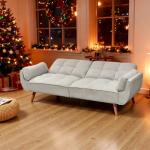 Modern Convertible Futon Sofa Bed with Pillows