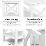 White Narrow Console Table with Display Shelves