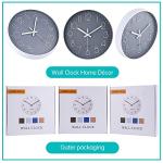 Gray 12" Silent Battery Operated Wall Clock