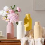 White Ceramic Flower Vase for Modern Home Decor