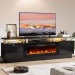 OneBlis 70" Modern TV Stand with Electric Fireplace
