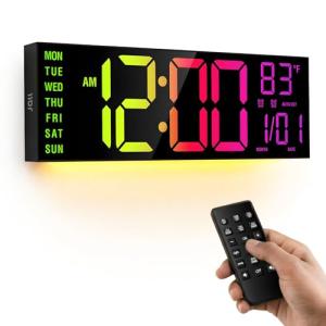 JALL 40.6 cm Colorful LED Wall Clock