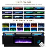 OneBlis 70" Modern TV Stand with Electric Fireplace