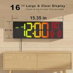 JALL 40.6 cm Colorful LED Wall Clock