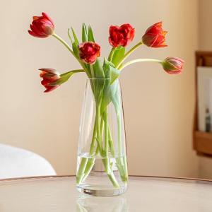 Modern Iridescent Glass Vase for Home Decor