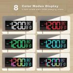 JALL 40.6 cm Colorful LED Wall Clock