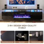 OneBlis 70" Modern TV Stand with Electric Fireplace