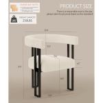 Boucle Dining Chair Set of 4 - Cream