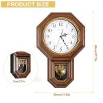 Kaneodot Vintage Battery Operated Pendulum Wall Clock