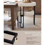 Boucle Dining Chair Set of 4 - Cream