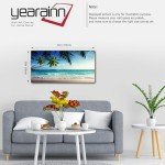 Ocean Waves Canvas Art with Coconut Trees