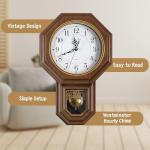 Kaneodot Vintage Battery Operated Pendulum Wall Clock