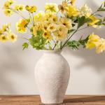 Large Rustic Ceramic Flower Vase for Home Decor