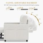 55" Convertible Sofa Bed, 3-in-1 Sleeper Couch