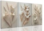 3 Piece Floral Canvas Wall Art Set