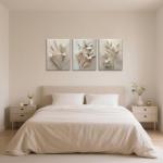 3 Piece Floral Canvas Wall Art Set