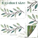 Green Metal Leaf Wall Art - 2 Pieces Set