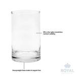 Clear Cylinder Flower Glass Vase, 10" Tall