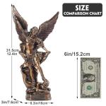 Bronzed St. Michael The Archangel Statue 12.5in