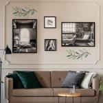 Green Metal Leaf Wall Art - 2 Pieces Set