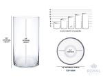 Clear Cylinder Flower Glass Vase, 10" Tall