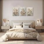 3 Piece Floral Canvas Wall Art Set
