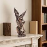 Bronzed St. Michael The Archangel Statue 12.5in