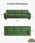 Marsail 89" Green Sofa Couch with Deep Cushions