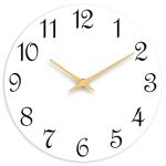 10 Inch Modern Silent Wall Clock in White