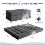 MAXYOYO 6-Inch Tri-Fold Mattress - Dark Grey