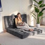 MAXYOYO 6-Inch Tri-Fold Mattress - Dark Grey