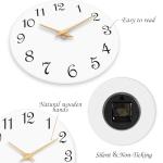 10 Inch Modern Silent Wall Clock in White