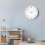10 Inch Modern Silent Wall Clock in White