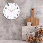 10 Inch Modern Silent Wall Clock in White
