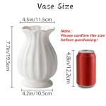 8-Inch White Ceramic Modern Decorative Flower Vase