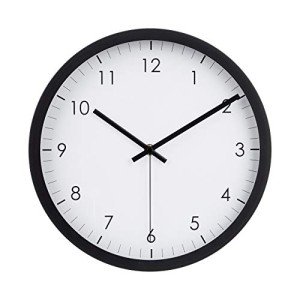 Amazon Basics 12" Black Traditional Wall Clock