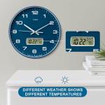 Silent Battery Operated Wall Clock with Calendar