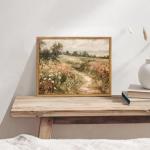 Vintage Wildflowers Framed Wall Art for Home Decor