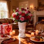 White Ceramic Bow Vase for Cute Flower Arrangements