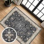 Washable Floral Entrance Mat, 61 x 91 cm